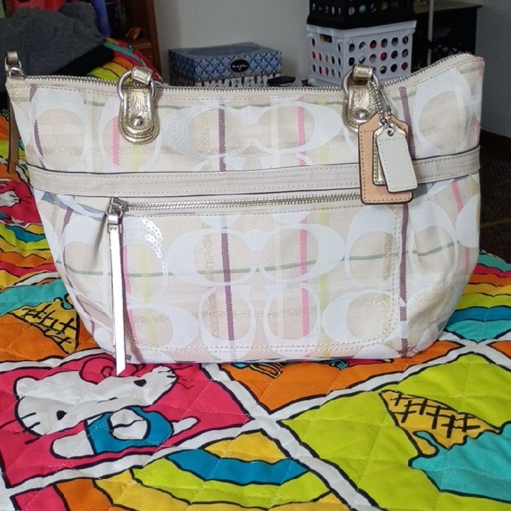 Coach Multicolor Signature Tote Bag - Picture 13 of 13
